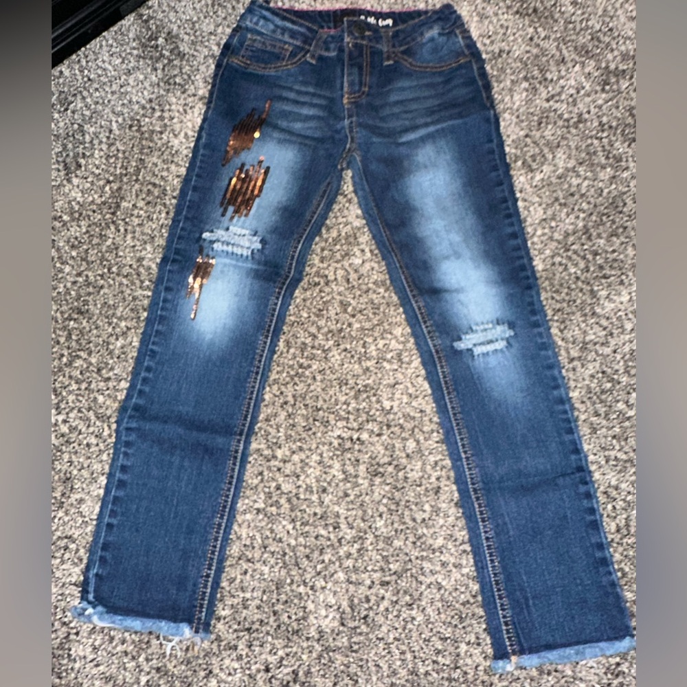 Lee Jeans W/ Gold Sequence & T Shirt